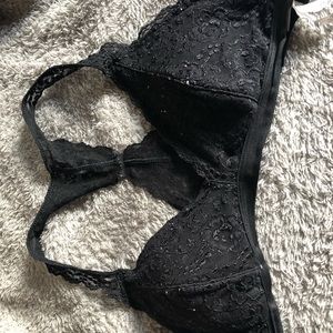 Black bralette with padding